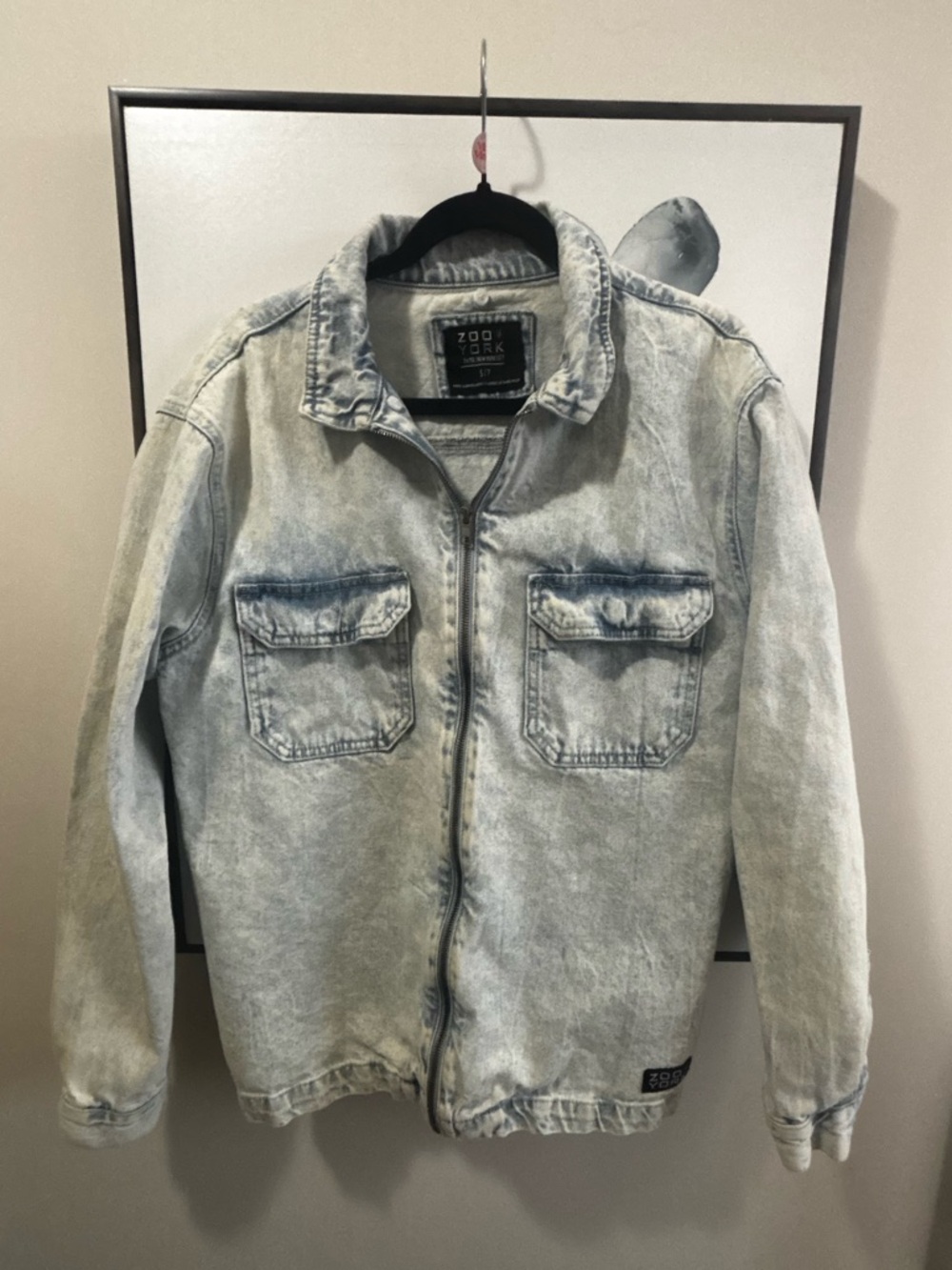 Zoo York Light Acid-Wash Denim Jacket in Faded Blue